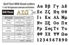 Half Inch 848 Pieces Mini Wooden Greek Letters Uppercase Lowercase Light Wood