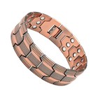 Men s Bracelet Magnetic Therapy Arthritis Pain Relief Pure Solid Copper Bangle