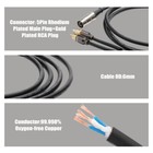 5pin Din Male Plug To Dual Rca Male Plug Audio Cable 4n Ofc Copper Signal Cord