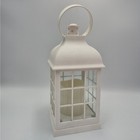 White Lantern Square Candle Holder Light Up Decor Lattice Design 8 5 Inch