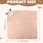 6 Pack Baby Bath Towels Set 31 5 X 31 5 Inch Baby Hooded Towel Coral Fleece S   