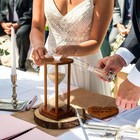 Unity Sand For Wedding Ceremony Set Include Wooden Unity Hour Glass 2 Vase 2    