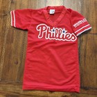Vintage Philadelphia Phillies Jersey Youth 10-12 Red Mlb Baseball Pro Sport Usa