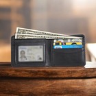 Genuine Leather Wallet Minimalist Bifold For Men Rfid Blocking Slim Mens Wallet