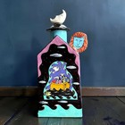 Vintage Garson Pakele Ceramic Tzedakah Box Noah   s Ark Folk Art Judaica Signed