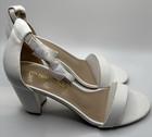 New Dream Pair Shoes Open Toe Ladies Heels white W ankle Strap With Box size 6 5