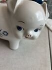 Vintage 1980 s Corning Ware Cornflower Blue Ceramic Piggy Bank-hard To Find Read