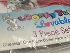 Vintage Baby Looney Tunes Lovables One Piece Onesie Christmas Set Newborn  Nos