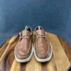 Cole Haan Grand 360 Boat Loafers Shoes Brown White Leather Size 9 5 C32209