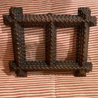 Tramp Art Primitive Frame Antique 2 Photo