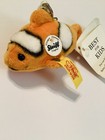 Nwt Steiff Soft Velour Orange Flossy Clownfish Keyring Purse Charm 3 3 4   