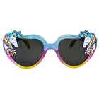 Just A Shade Smaller Eyewear Rainbow Blue Unicorn Heart-shaped Sunglasses For