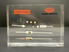 Extremely Rare Vintage  Micro Devices Microtemp Resistors In Lucite Paperweight