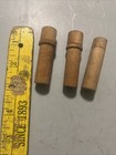 4 Antique Handcrafted Wooden Needle Cases Pre-1930 Wood With Red Markings Unique