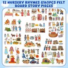 Windkream 12 Set Felt Board Stories Pieces Set Felt Animals Bible Fairy Tales   