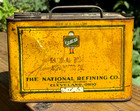 Vintage Early Gallon Metal En Ar Co National Square Oil Can Gas Cleveland Ohio