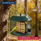 Caged Suet Bird Feeder For Outdoors Hanging  Squirrel Proof Double Suet Feeder F