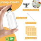 2oz Small Clear Glass Bottles With Lids - 14 Pack Shot Bottles With Caps For Gin