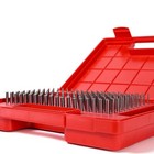 190pcs Pin Gage M1 0 061  -0 250   Metal Gage Set Minus Class Zz Storage Case Us