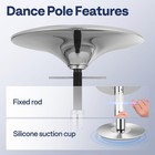 Professional Spinning Dancing Pole 45mm Portable Dance Pole For Home Fitness Kit