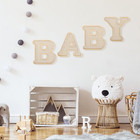 4 Pcs Wood Baby Letters - Boho Nursery Decor For Baby Shower   Rustic Alphabet L