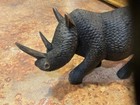 Vintage Hand Carved Rhinoceros Rhino 9    Long X 5    Tall