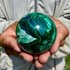 372g Rare Natural Malachite Quartz Hand Carved Sphere Crystal Healing Gem Ball