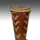 Ceremonial Drum Wood Snakeskin Rattan Asmat People West Papua New Guinea 20th C 