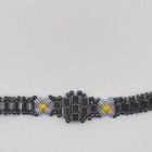 Anklet Magnetic Square Cube Hematite Barrel Bead Daisy Flower Blue Striped 9 5 