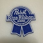 Pabst Blue Ribbon Die-cut Logo 3    Embroidered Patch Pbr Old Man Beer Blue  Nice