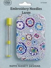 Kaffe Fassett Designs Embroidery Needle Set   Tin  12 Gold Eye Needles Sz 3   5