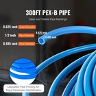 Uimoso 1 2    X 300ft Blue Pex-b Tubing pipe For Potable Water With Pipe Cutter