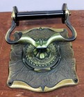 Vtg Mcm 1972 Amerock Carriage House Antique Brass Toilet Paper Holder Wall Mount