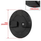 For Hummer H2 2003-2009 Locking Fuel Door Gas Tank Cap Cover Aluminum Black New