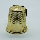 Pennsylania Souvenir Keystone State Gold Tone Metal Thimble - Spain Sz 9