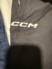 Nwot 2 Bauer ccm Team Youth Boys Large Lined Hockey Warm-up Zip Pants Black blue