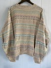 Vintage Prima Maglia Sweater Women   s Large Pastel Cotton Knot 80s 90s Made Usa