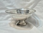 Preisner Large Sterling Silver Pedestal Dish Bowl- Weighted- 469 Grams 9  Diam 