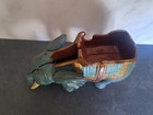 Vintage Cast Iron Mechanical Elephant Bank With Moveable Trunk   Tail