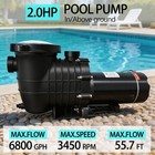2hp Self Priming Swimming Pool Pump 6800 Gph Dual Voltage For Outdoor Use