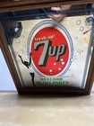 7 Up Framed Advertising Mirror Sign  fresh Up  7up   welcome At Any Party 