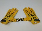 New Under Armour Men s Yellow black Wr Football Gloves
