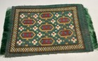 2 Vintage Tobacco Felt Fringe Miniature Dollhouse Rugs Factory Ny