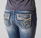 Rock Revival Women   s Easy Boot Betty Jeans Bling Size 28 New With Out Tags  169