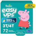 Pampers Easy Ups Training Pants Size 5  72 Count  Disposable Potty Training