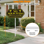 No Soliciting Sign With Stake For House - Adjustable Height Heavy Duty Aluminum
