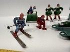 Large Lot Barclay Manoil Lead Figures Skater Sleigh Sled Winter Xmas Skier