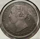 1890 20 Cents Newfoundland Canada 20c Silver Coin Xf Detail Lightly Scratched