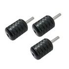 Aluminum Tattoo Machine Grips With Back Stem - Black Tubes  3pcs Set