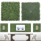 Artificial Grass Wall Panels 20 x 20  24pcs  20 X 20 Inches  24 Pieces  Green